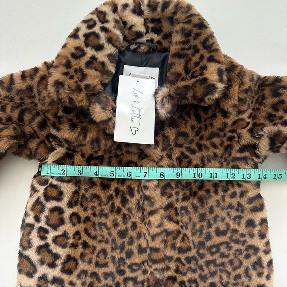 Leopard Print Faux Fur Kids Jacket Size 5 - Picture 4 of 13